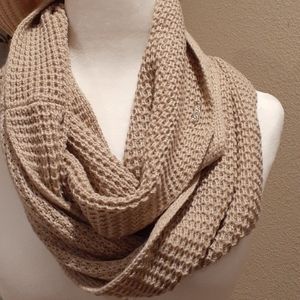 Calvin Klein infinity tan scarf.